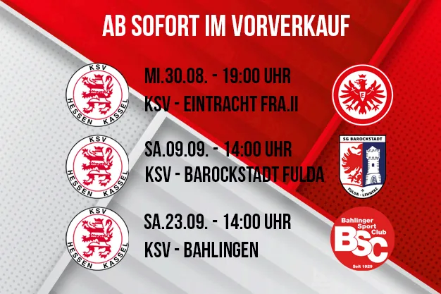 Vorverkauf KSV Hessen Kassel