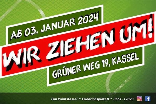 🎉 Fan Point Kassel zieht um ! 🎉