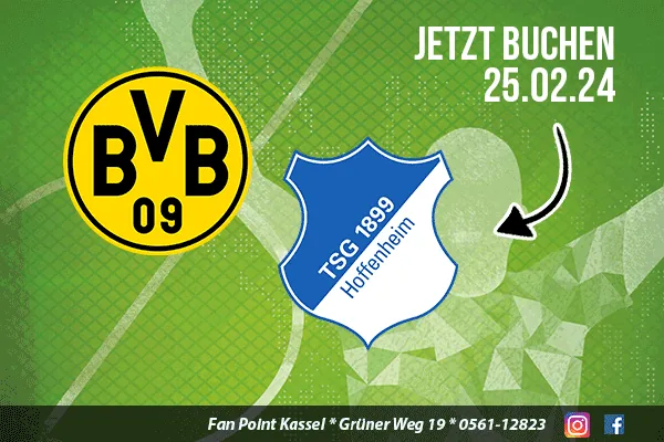 Geführte Reise zum BVB-Spiel gegen TSG Hoffenheim am 25.02.24!